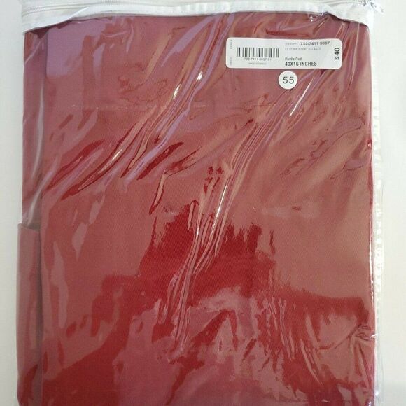 JC Penney Linden Street Tailored Valance 40x16 Red Window Curtain - Picture 4 of 4